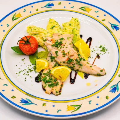 Wellnesshotel Albblick Restaurant Essen Fisch