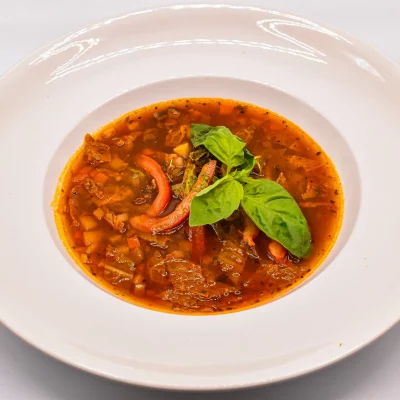 Wellnesshotel Albblick Restaurant Essen Suppe Gemuese