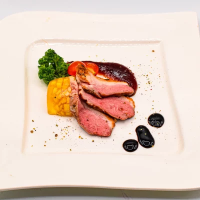 Wellnesshotel Albblick Restaurant Essen Vorpseise Ente