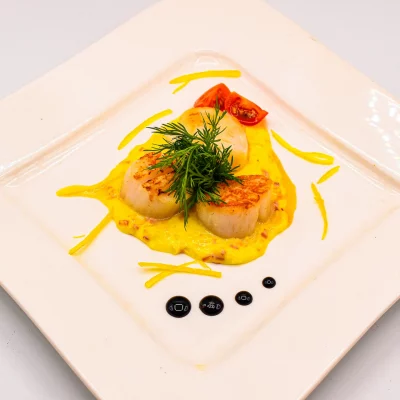 Wellnesshotel Albblick Restaurant Essen Vorspeise Garnelen